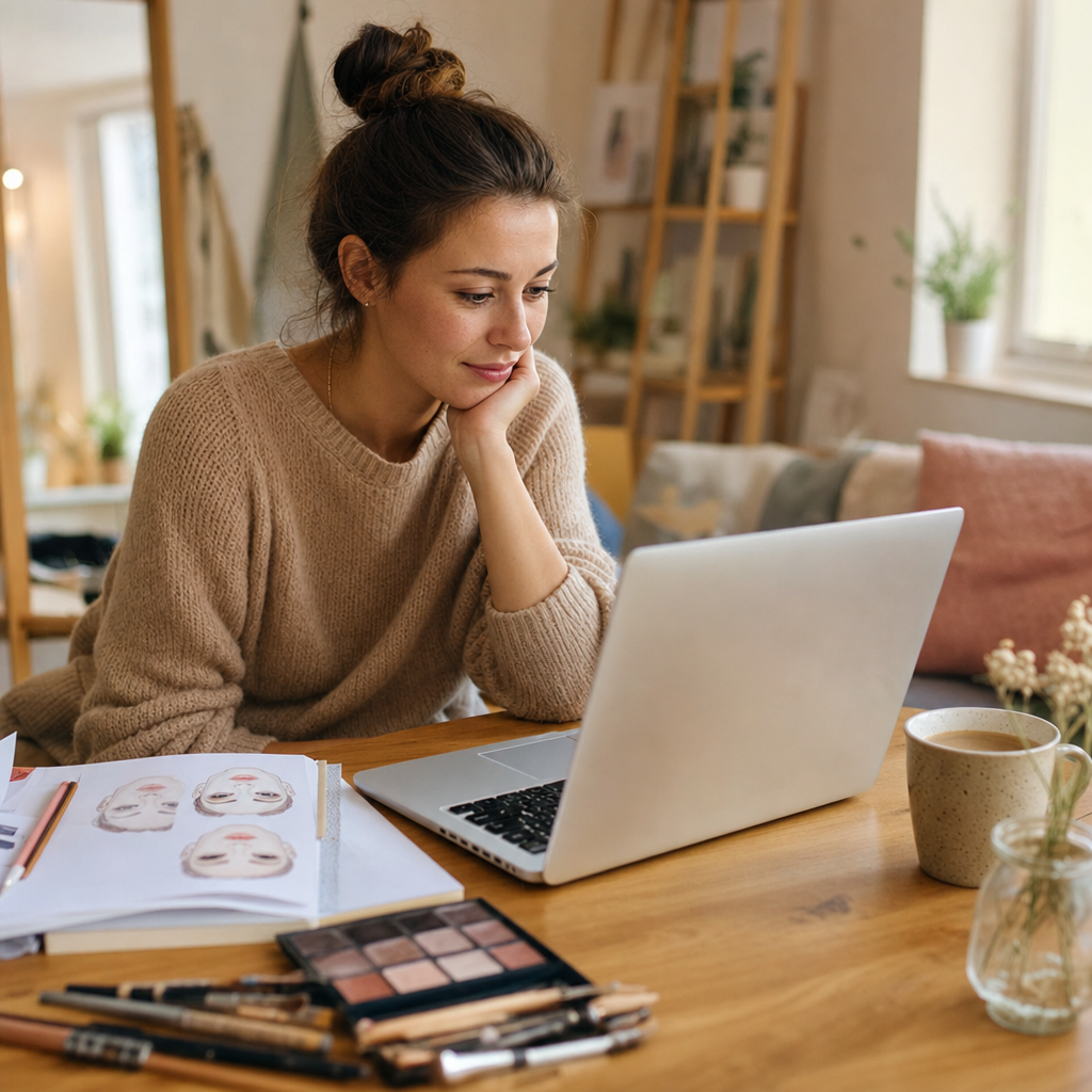 Career changer studying online from home